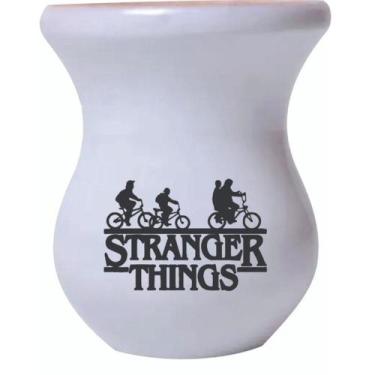 Imagem de Cuia De Madeira Branca Personalizada Stranger Things - Mix Atacadista,