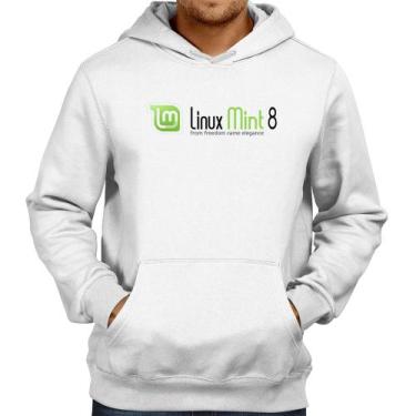 Imagem de Moletom Linux Mint 8 Helena - Foca na Moda, Branco, M