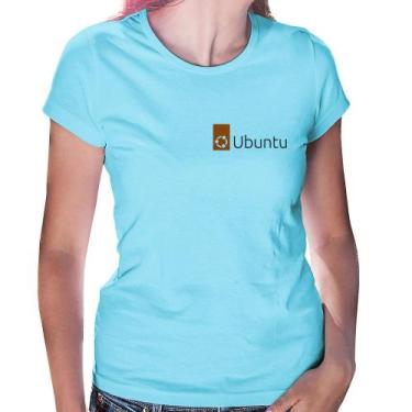 Imagem de Baby Look Ubuntu Linux - Foca na Moda, Azul bebê, P