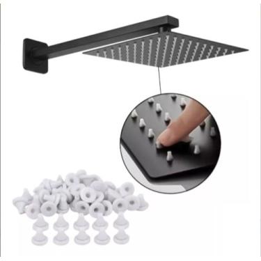 Imagem de Kit Com 70 Bicos Silicone Reserva P/ Ducha Fria Inox Furo Encaixe - Ra