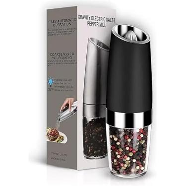 Imagem de Moedor Elétrico Pimenta Sal Tempero C/Sensor Gravidade Led Cor Preto