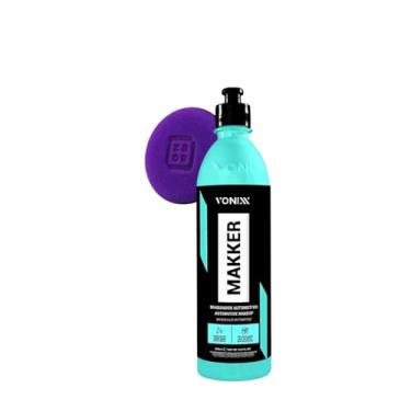 Imagem de Makker Maquiador Automotivo 500ml – Brilho intenso, renovação instantânea da pintura e plásticos. Acompanha aplicador roxo para fácil uso