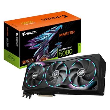 Imagem de Placa de Vídeo Gigabyte GeForce RTX 5080 AORUS Master 16GB GDDR7 – DLSS 3.5, Ray Tracing, WINDFORCE Infinity, RGB Fusion, GV-N5080AORUS M-16GD