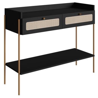 Imagem de Aparador 2 Gavetas Palhinha 28936 Linha Oslo Nero Artesano Nero