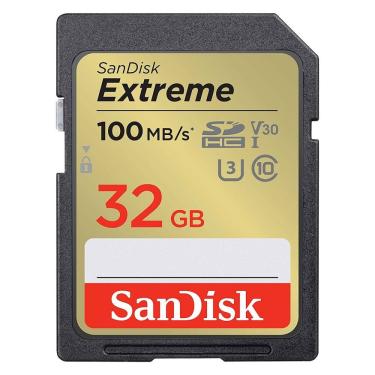 Imagem de Cartao De Memoria Sd Sandisk Extreme U3 / V30 / 32gb / 100mbs - (sdsdxvt-032g-gncin)