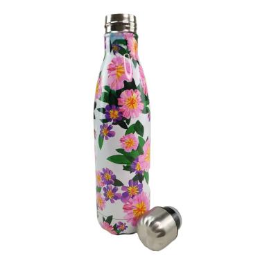 Imagem de Garrafa Termica 500ml Inox Estampa Flores