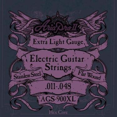 Imagem de Encordoamento Para Guitarra Flat Wound .011 Ags900xl Aria