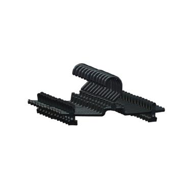 Imagem de Kit 100un. Cabide Saia Giratório C/ Presilha Preto