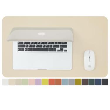 Imagem de Tapete de mesa de couro - Almofada de mesa de poliuretano antiderrapante pequena para escritório e casa - Organização de mesa e acessórios - Ideal para mouse pad grande e tapetes de mesa pequenos em