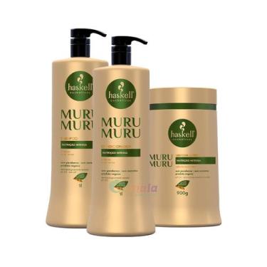 Imagem de Kit Haskell Murumuru Shampoo Condicionador E Máscara 1 Litro
