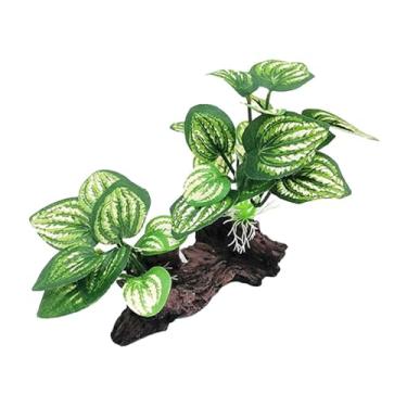 Imagem de Ｂｅｓｇａ Plantas de aquário Decorações de aquário DIY Base estável Decorações artificiais para aquários Plantas artificiais para terrário de répteis