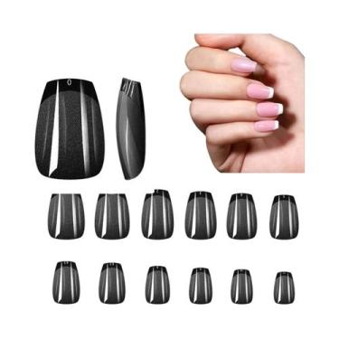 Imagem de Unhas Postiças Extra Longas E Transparentes, 120 Peças, Meia Cobertura
