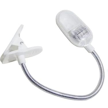 Imagem de Mini Luminária Flexível Para Leitura Noturna Led Grampo Clip Mesa Livro