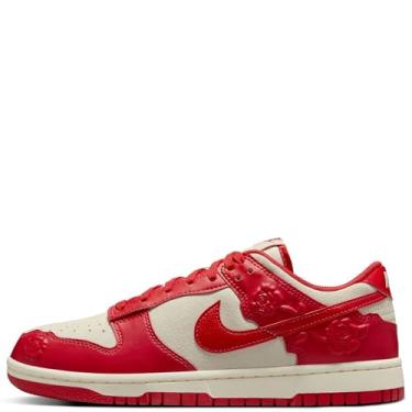 Imagem de Nike Tênis feminino Dunk Low, Leite de coco/vermelho universitário, 9 Wide