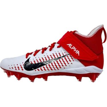 Imagem de Nike Bota masculina Alpha Menace Pro 2 Mid Cleat, Branco/vermelho universitário - preto, 42