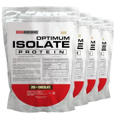 Imagem de Kit 4x Whey Isolado Optimum Isolate Protein 2kg - Bodybuilders (Médio, Chocolate)