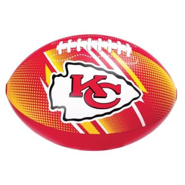 Imagem de BigMouth Kansas City Chiefs 45,7 cm inflável futebol de piscina oficialmente licenciado NFL Fan Gear Merchandise Jogos de bola de praia para adultos e adolescentes
