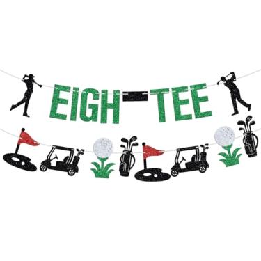Imagem de NARLOPI Golf Eigh-tee Banner, Golf 80th Birthday Decoration, Funny Golf Theme Eighty Years Sign for Golfer Fans, 80th Birthday Party Decorations Supplies for Men Women