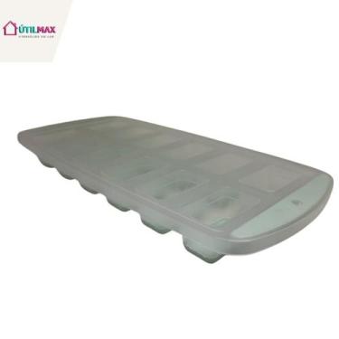 Imagem de Forma de Gelo com Fundo em Silicone Flexível e Tampa  Cubos Fáceis de 