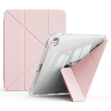 Imagem de KVTVOU Capa para iPad (A16) 11ª/10ª geração 2025/2022 2025/2022 com suporte para lápis, capa inteligente com suporte de 5 vias, capa traseira fina e transparente e moldura de TPU macio, hibernar