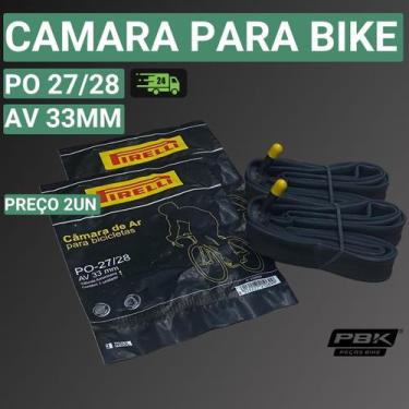Imagem de Câmara de Ar Bicicleta Aro 27 e Aro 28 com Bico Grosso 33mm Pirelli