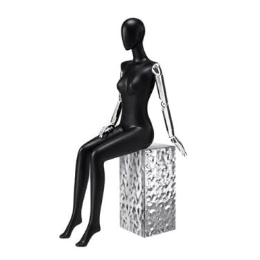 Imagem de Mannequin Manequim de varejo de corpo inteiro feminino, manequim com banco de ondulação de água, suporte de exposição de roupas removível