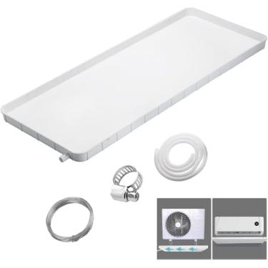 Imagem de Air Coditioer Drip Pa Portátil Ac Drai Pa Com Drai, Codesate Drai Pa Bandeja De Gotejamento De Plástico, 1-2p Widow Air Coditioer Drai Kit Para Sistemas De Bomba De Calor Ac Split, 5m hose