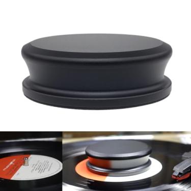 Imagem de Estabilizador de peso para toca-discos de vinil disco LP toca-discos, grampos de peso de baixo perfil para caber sob a capa contra poeira (preto)