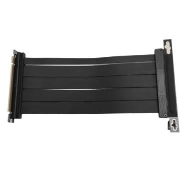 Imagem de Diydeg Cabo PCI-E 4.0 Riser, PCie 4.0 X16 Alta Velocidade Extensor Extensão Extensão Porta de Extensão Fil Única 10 par PCie 4.0 Reverso 90 ° Adaptador Graphics Extension GPU Riser GPU (20cm)