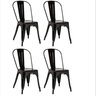 Imagem de Conjunto com 4 Cadeiras Berlim Preto Fratini