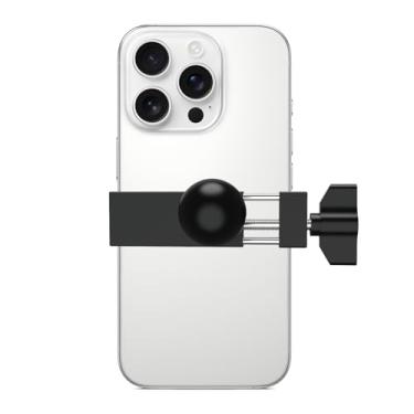 Imagem de YIMINGYINUO Suporte de telefone de alumínio de 2,54 cm com adaptador de cabeça esférica de 2,5 cm, compatível com suportes de RAM, braço de soquete duplo, tamanho B, para carro, bicicleta, motocicleta