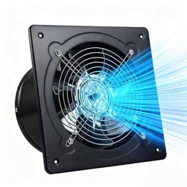 Imagem de HYZHANHONG Exaustores de janela portáteis de 8 polegadas, exaustores pequenos e silenciosos, exaustores de fumaça para sótão, garagem, exaustor com eficiência energética