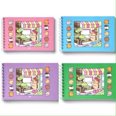 Imagem de Livro de Colorir Infantil Desenhos Fofos, Capa Dura Holográfica, 50 Desenhos Ilustrado Ursinhos