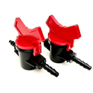 Imagem de Pacote com 2 conectores de mangueira de válvulas esféricas de PVC de 1/10.2 cm para mangueiras de irrigação por gotejamento e aquários