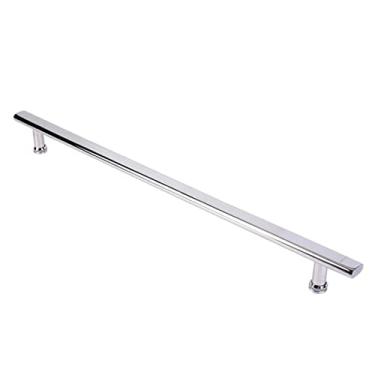 Imagem de Puxador de porta de chuveiro de vidro push and pull aço inoxidável, maçanetas de porta de banheiro peças de substituição de trilho barra de toalha maçanetas de porta de vidro de um lado/440 mm (600 mm