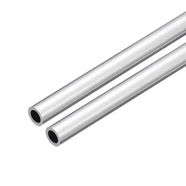 Imagem de Tubo redondo de alumínio 6063, 12 mm OD 8 mm diâmetro interno 200 mm tubo de comprimento para projetos DIY da indústria, 2 peças