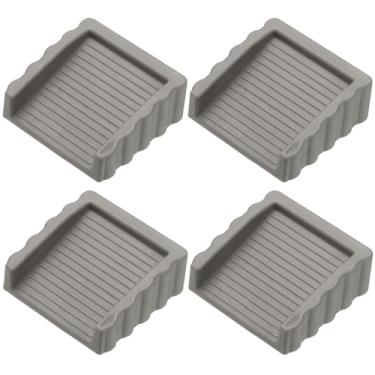 Imagem de PATIKIL Pacote com 4 batentes de porta bidirecionais, batentes de porta de cubo pequeno de 2,5 cm para parte inferior da porta em oficinas de escritório em casa, carpete, azulejo de concreto, rolhas