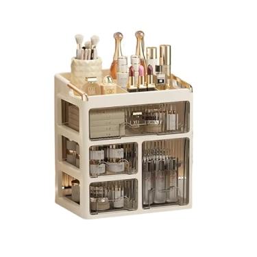 Imagem de Organizador de Maquiagem Acrílico Luxo 3 Andares c/Gaveta Porta Bijuterias Cosméticos Porta Objetos