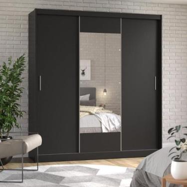 Imagem de Guarda-Roupa Casal com Espelho 3 Portas de Correr Muriqui Maxx CabeCas