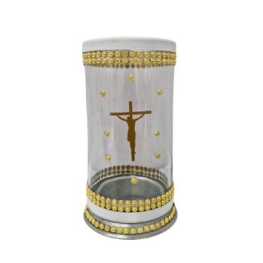 Imagem de Porta Vela 7 Dias 18 cm Jesus Cristo Cruz + Presente