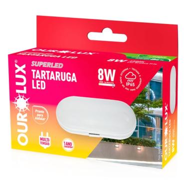 Imagem de Luminária 8w Led Tartaruga Arandela Sobrepor Bivolt 6500k