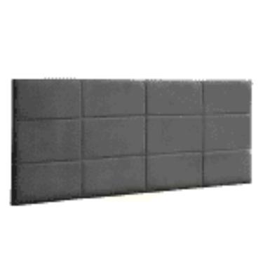 Imagem de Painel Suspenso Cabeceira Luna 1,28m Para Cama Viúva Solteirão Suede Cinza - Aurora Line