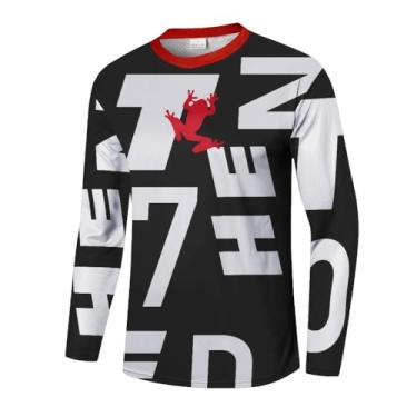 Imagem de UGLY FROG Camisa masculina de corrida de motocross UPF50+ camiseta juvenil para motocicleta MX Racing Dirt Bike Jersey Off-Road