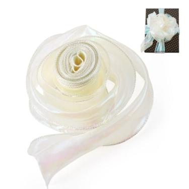 Imagem de Bestewelry Fita de organza transparente de 15 metros de fio de rabo de peixe fitas largas para presentes para buquê de flores, embalagem de presente de dia dos namorados, decoração de artesanato de