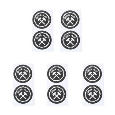 Imagem de OTOTEC 10 pçs Ruhr Mining Talisman Happiness Logo Adesivos Gluck Auf 5 cm Apto para Veículos Portas de apartamentos