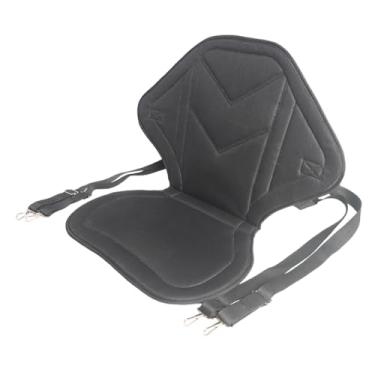 Imagem de UGPLM Assento de caiaque com encosto, almofada de assento para prancha de remo, fixação antiderrapante e confortável, alças ajustáveis ​​para canoas e