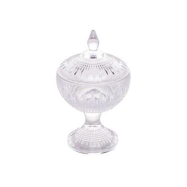 Imagem de Potiche Decorativo Wolff em Cristal com Pé Queen - 11cm x 18cm (AxP) Transparente