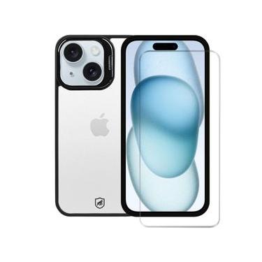 Imagem de Kit Capa Gravity Preta e Pelicula Nano Vidro para iPhone 15 - Gshield