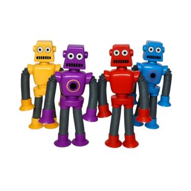 Imagem de Robô Pop Tube Kit 4 un. Estica Puxa Gruda Com Ventosa