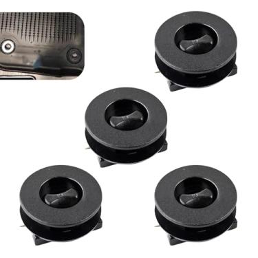 Imagem de CyperFair 4 peças de clipes de fixação para tapete de carro, à prova d'água e anti-arranhões para veículos, mini trava removível em forma de L, universal para a maioria dos carros, caminhões, SUVs